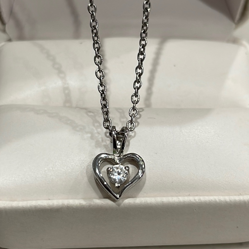 Heart mini 925 sterling silver pendant with chain